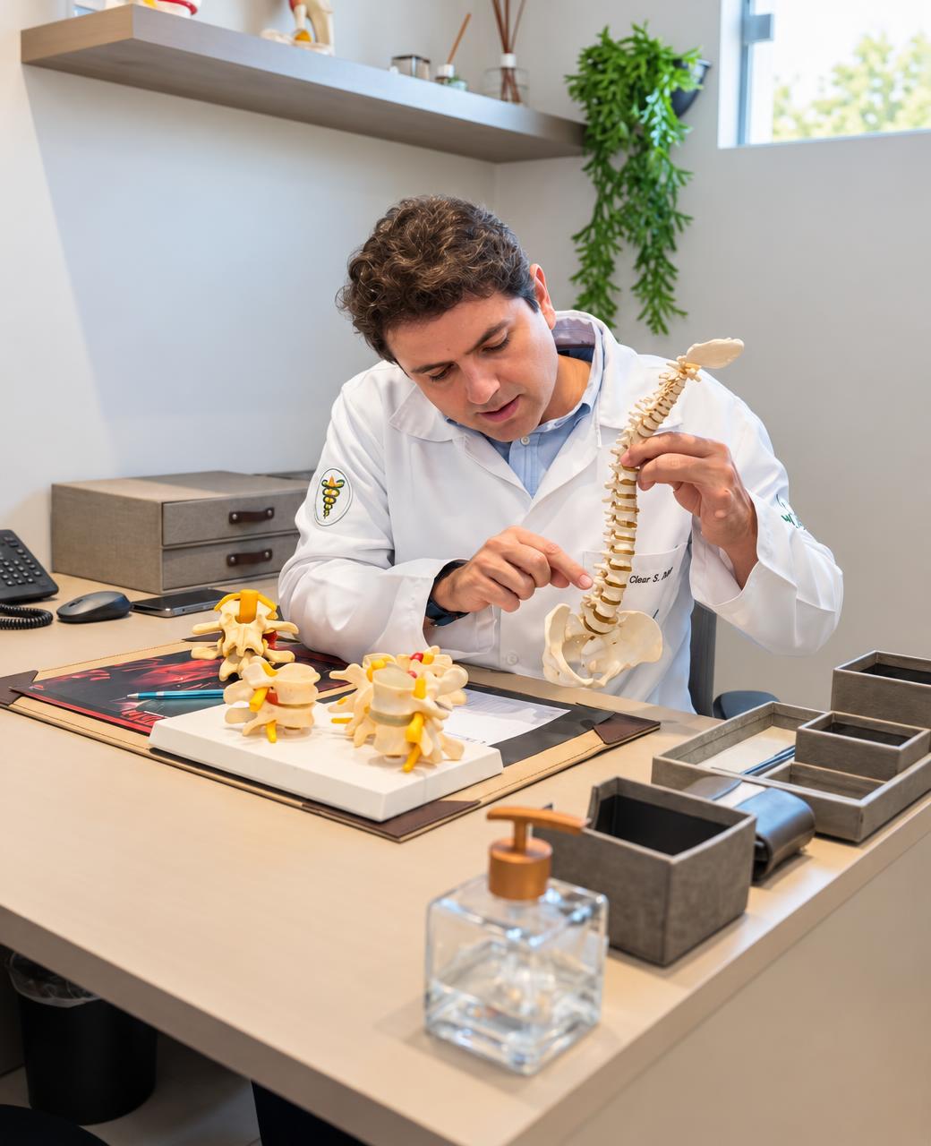 Explicação com modelo anatômico